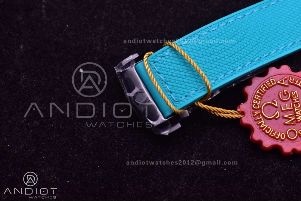 Planet Ocean Master Chrono Deep Black Ceramic M+SF 1:1 Best Edition Black Dial on Blue Rubber Strap A9900