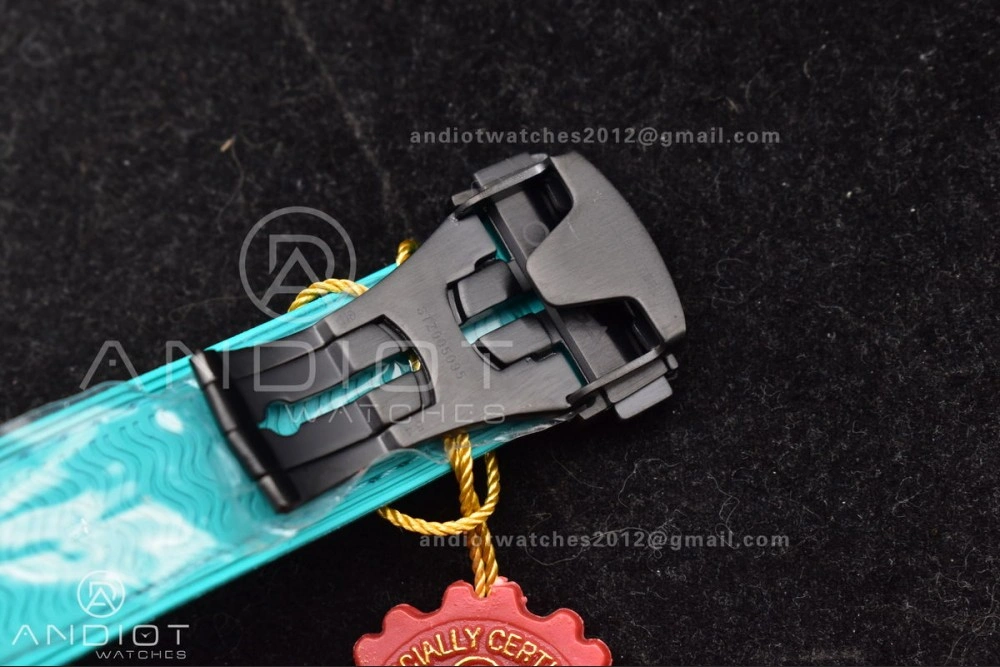 Planet Ocean Master Chrono Deep Black Ceramic M+SF 1:1 Best Edition Black Dial on Blue Rubber Strap A9900