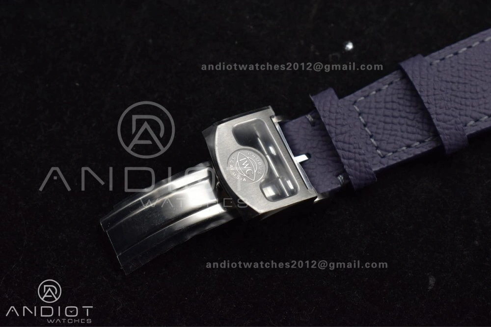 Portugieser Automatic 42mm SS APSF 1:1 Best Edition Ice Blue Dial on Purple Leather Strap A52011