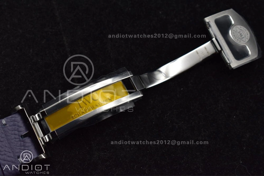 Portugieser Automatic 42mm SS APSF 1:1 Best Edition Ice Blue Dial on Purple Leather Strap A52011