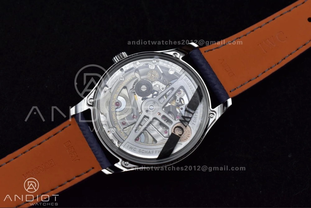 Portugieser Automatic 42mm SS APSF 1:1 Best Edition Ice Blue Dial on Purple Leather Strap A52011