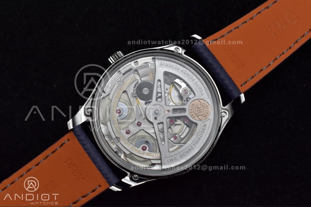 Portugieser Automatic 42mm SS APSF 1:1 Best Edition Ice Blue Dial on Purple Leather Strap A52011