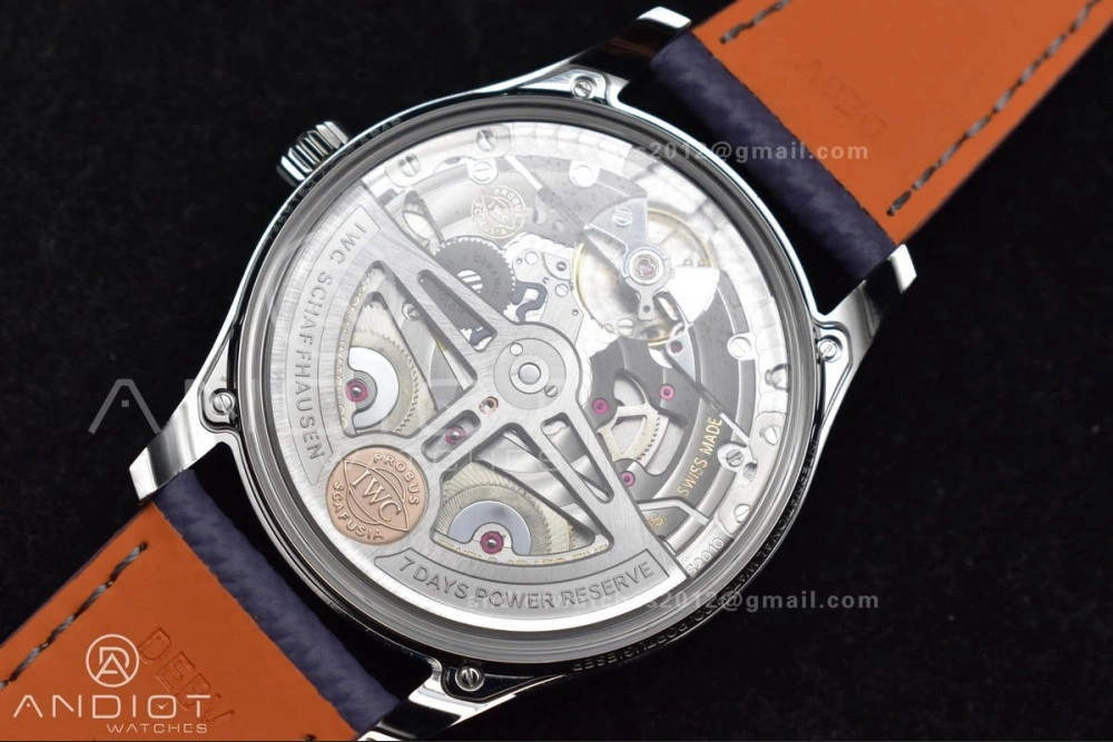 Portugieser Automatic 42mm SS APSF 1:1 Best Edition Ice Blue Dial on Purple Leather Strap A52011