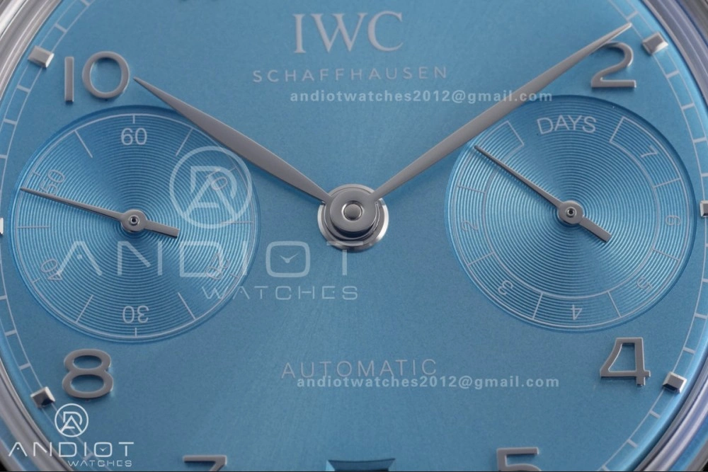 Portugieser Automatic 42mm SS APSF 1:1 Best Edition Ice Blue Dial on SS Bracelet A52010