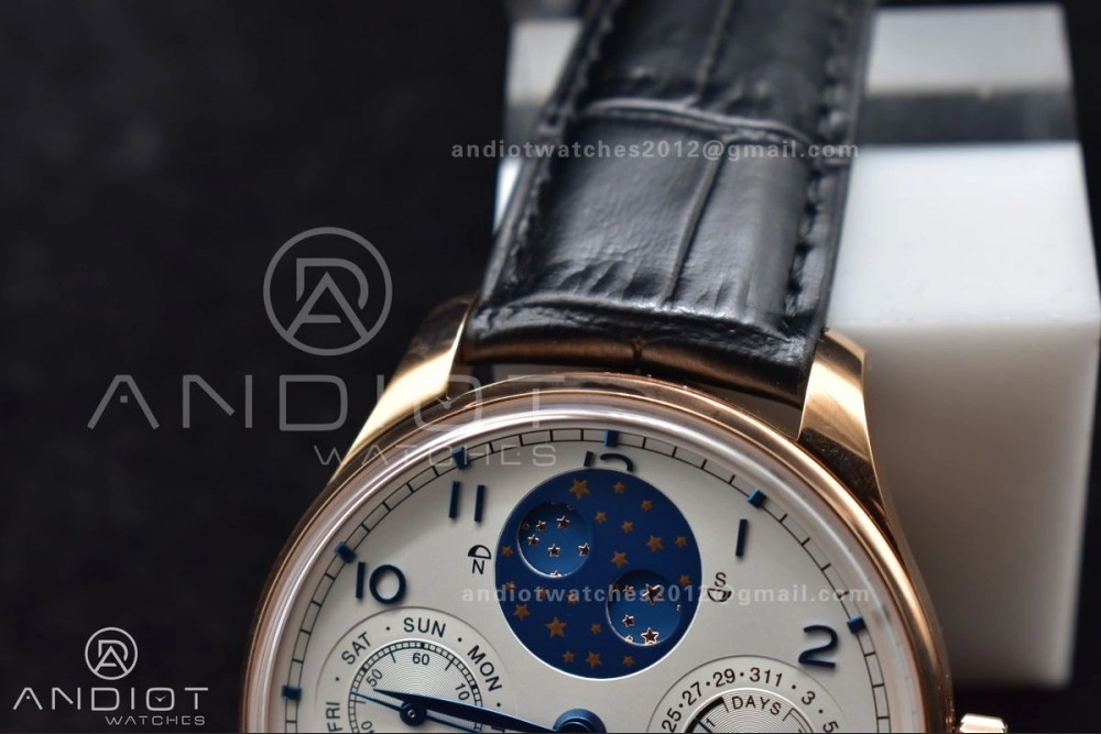 Portugieser Perpetual Calendar RG 5033 APSF 1:1 Best Edition White Dial on Black Leather Strap A52610 Clone