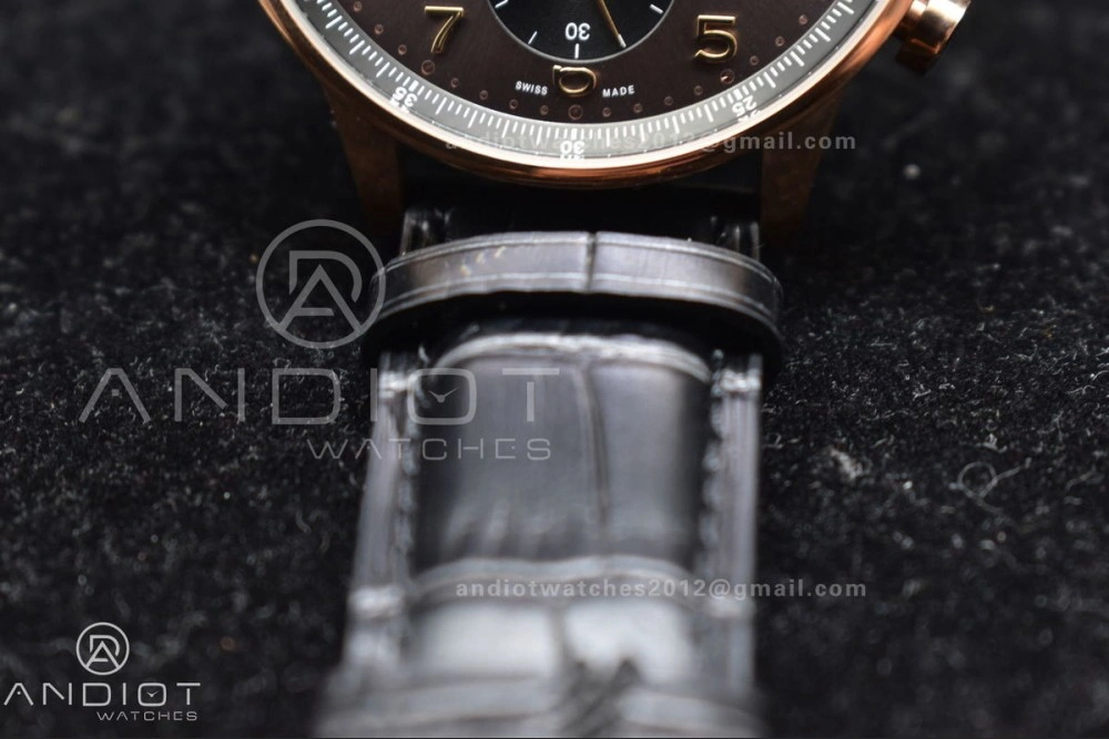 Portuguese Chrono IW371482 ZF 1:1 Best Edition on Black Leather Strap A7750 (Same Thickness as Genuine)