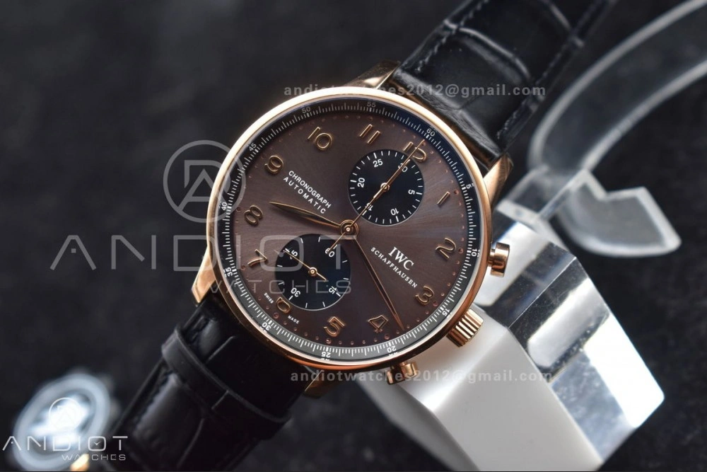 Portuguese Chrono IW371482 ZF 1:1 Best Edition on Black Leather Strap A7750 (Same Thickness as Genuine)