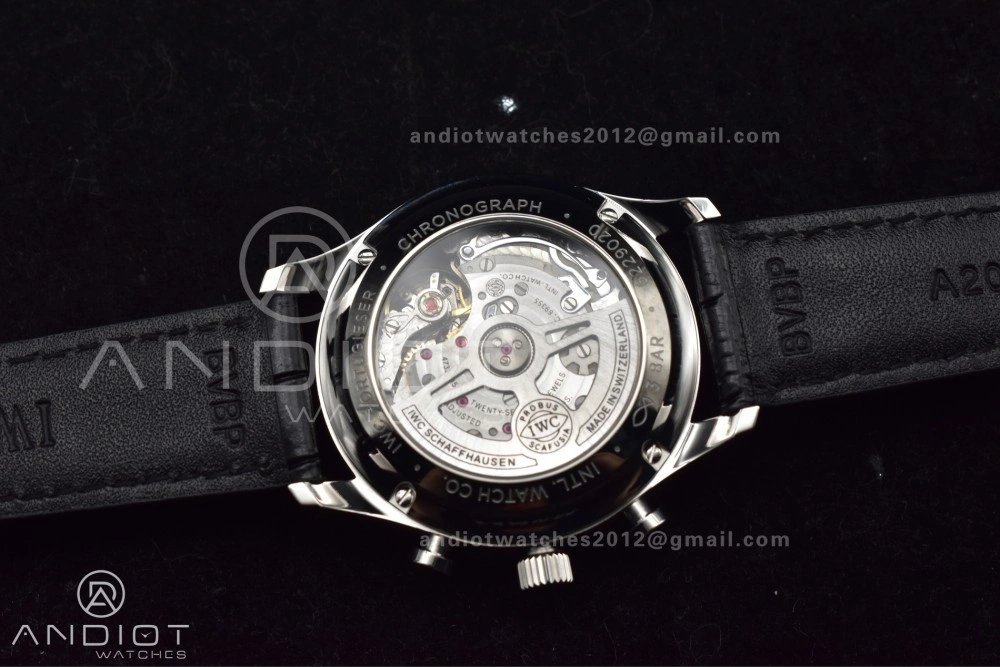Portuguese Chrono IW3716 ZF 1:1 Best Edition Red Dial on Black Leather Strap A7750