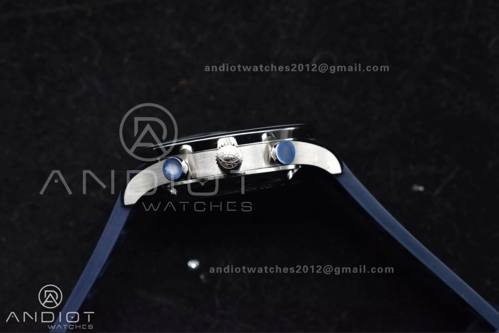 Portuguese Chrono IW3716 Z+F 1:1 Best Edition White Blue Dial on Blue Rubber Strap A69355