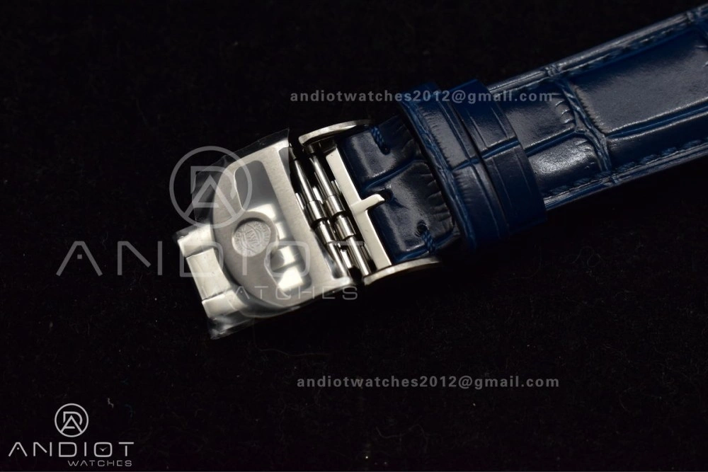 Portuguese Chrono IW371620 ZF 1:1 Best Edition White Blue Dial on Blue Leather Strap A69355