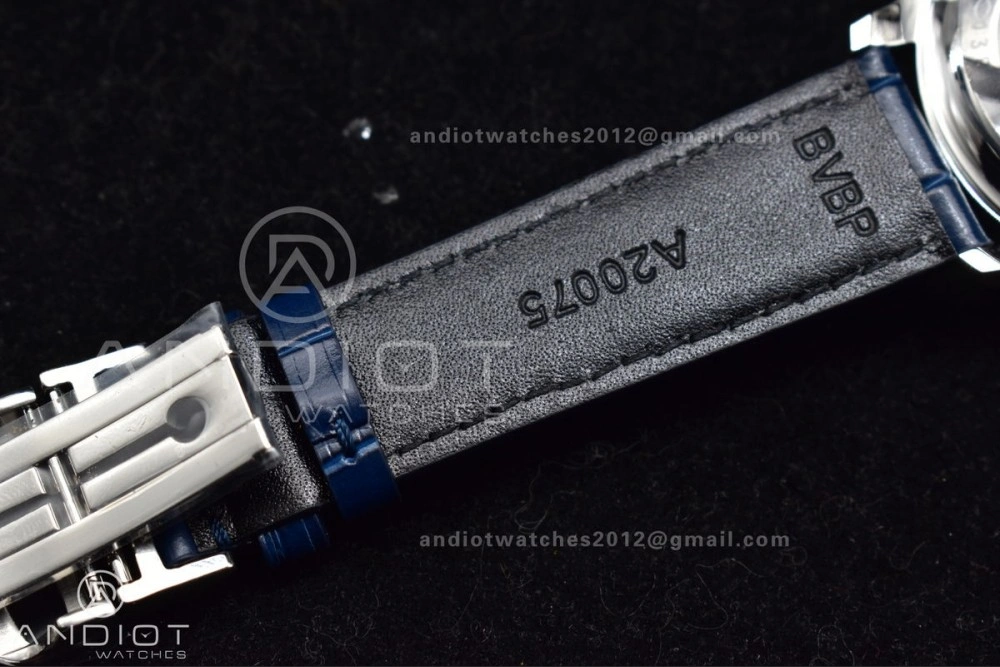 Portuguese Chrono IW371620 ZF 1:1 Best Edition White Blue Dial on Blue Leather Strap A69355