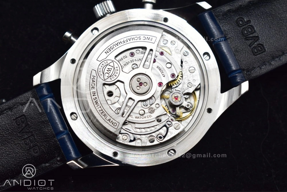 Portuguese Chrono IW371620 ZF 1:1 Best Edition White Blue Dial on Blue Leather Strap A69355