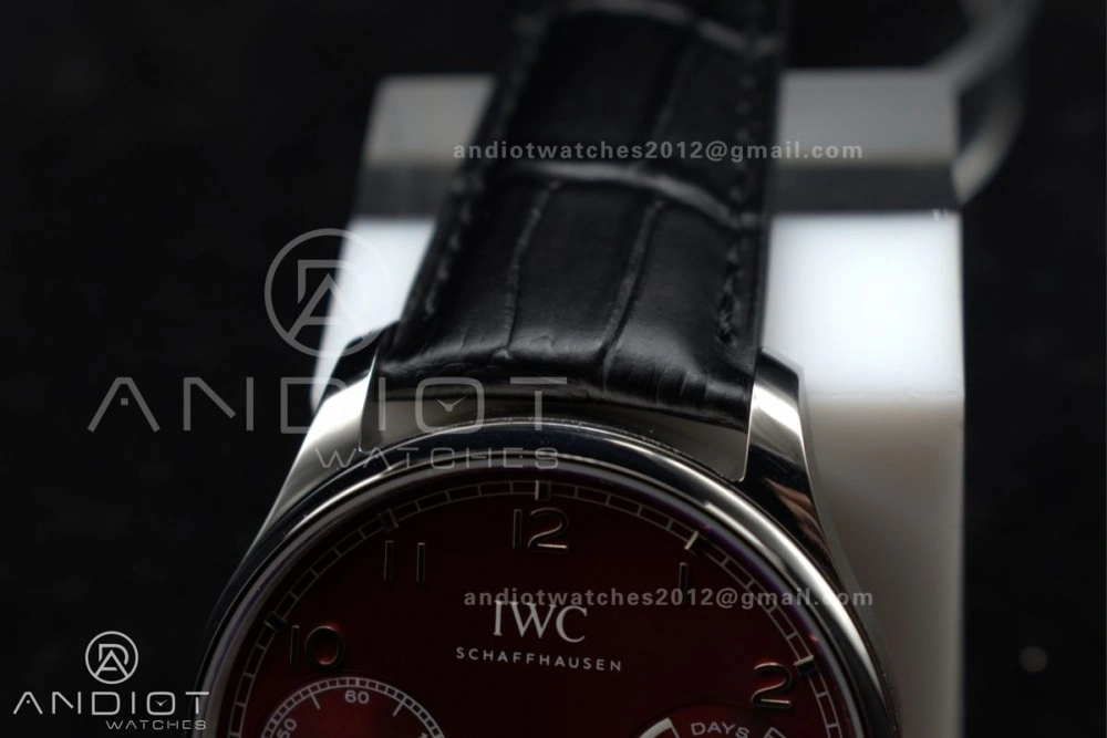 Portuguese Real PR IW500714 ZF 1:1 Best Edition Red Dial on Black Leather Strap A52010 V4