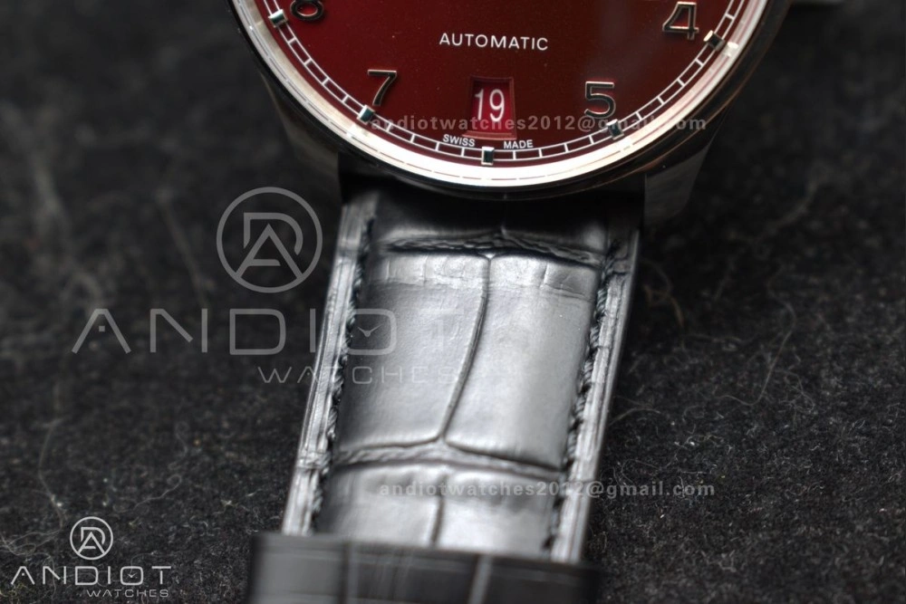 Portuguese Real PR IW500714 ZF 1:1 Best Edition Red Dial on Black Leather Strap A52010 V4