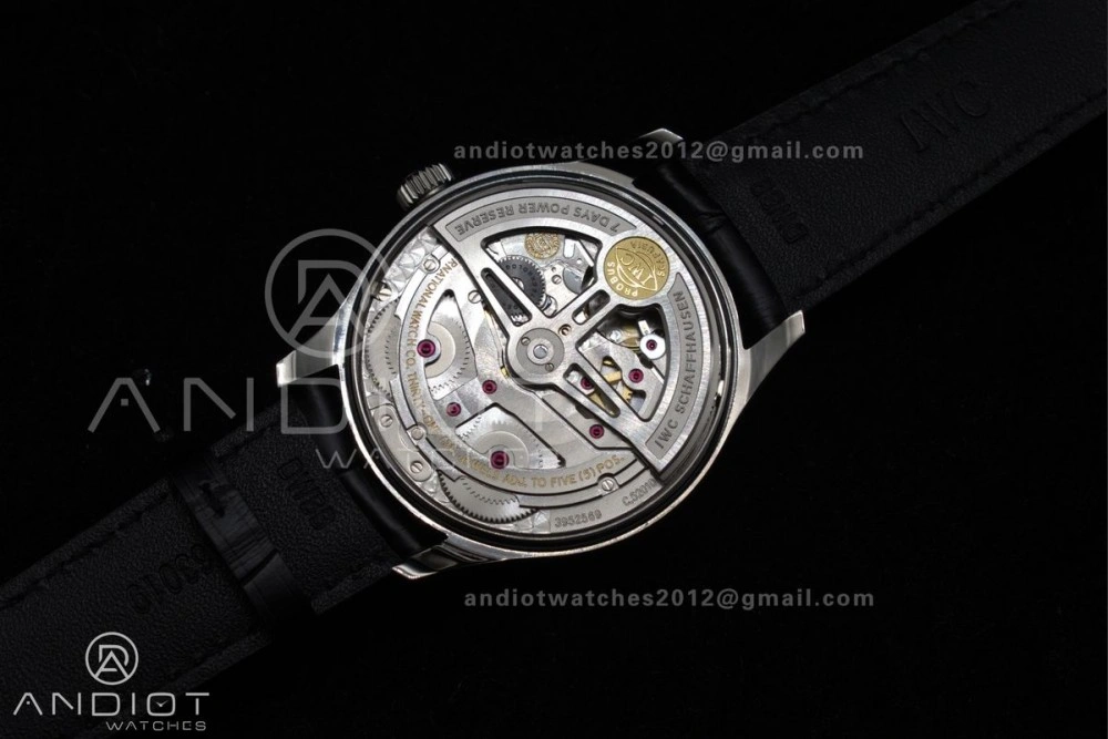 Portuguese Real PR IW500714 ZF 1:1 Best Edition Red Dial on Black Leather Strap A52010 V4