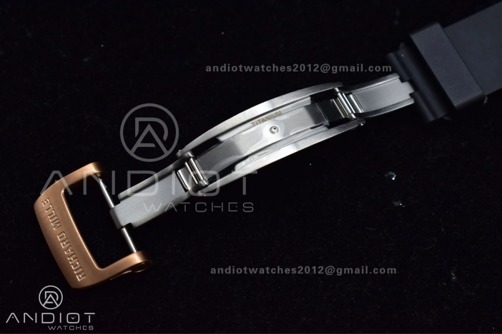 RM011 RG Chrono KVF 1:1 Best Edition Crystal Dial Black on Black Rubber Strap A7750 V3