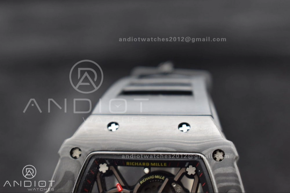 RM035-02 KUF Best Edition Skeleton Dial Red on Black Rubber Strap MIYOTA8215