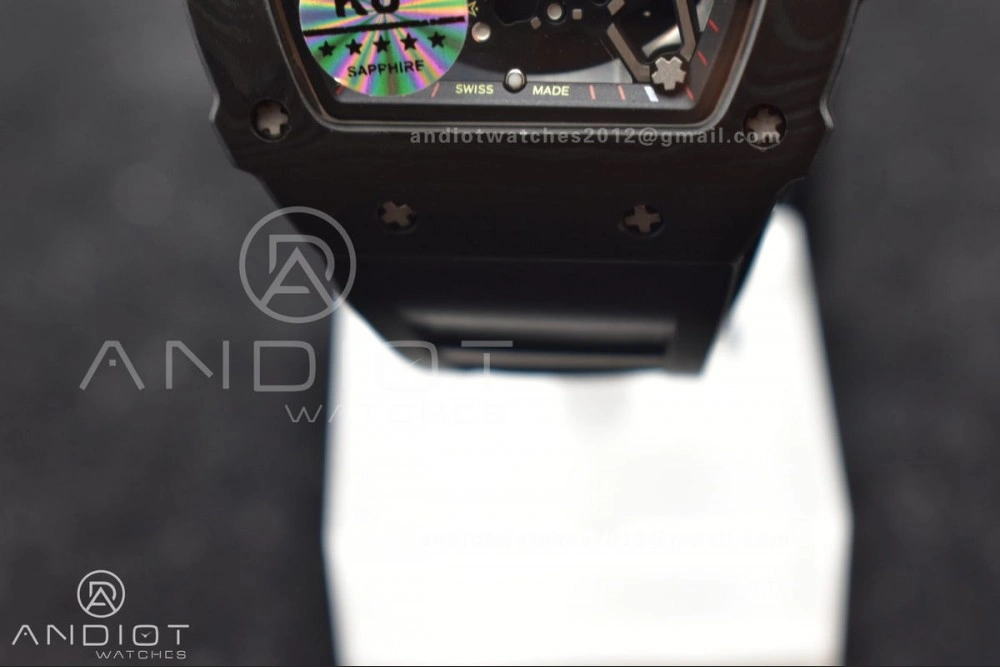 RM035-02 KUF Best Edition Skeleton Dial Red on Black Rubber Strap MIYOTA8215