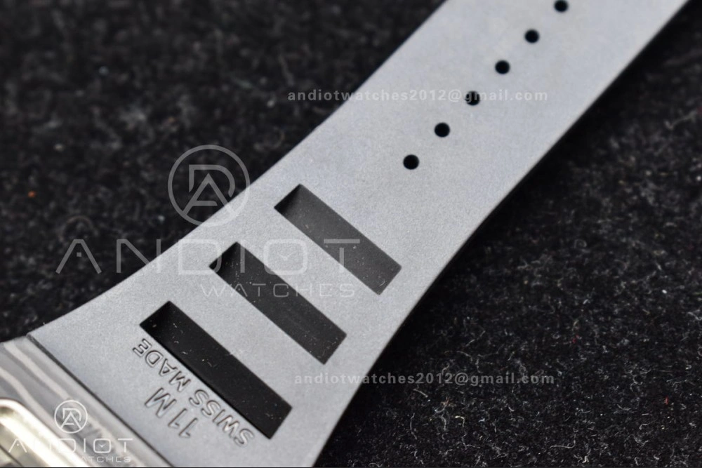 RM035-02 KUF Best Edition Skeleton Dial Red on Black Rubber Strap MIYOTA8215