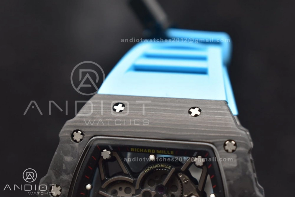 RM035-02 KUF Best Edition Skeleton Dial Red on Blue Rubber Strap MIYOTA8215