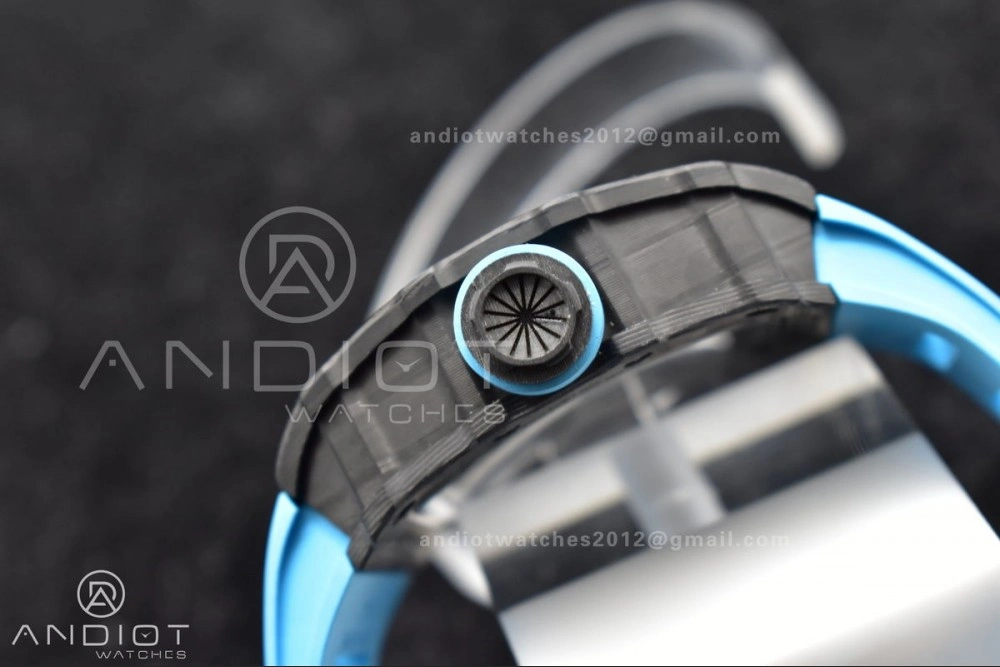 RM035-02 KUF Best Edition Skeleton Dial Red on Blue Rubber Strap MIYOTA8215