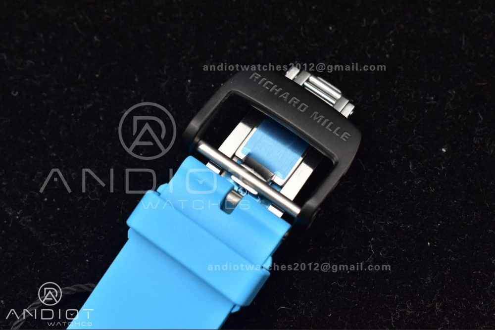 RM035-02 KUF Best Edition Skeleton Dial Red on Blue Rubber Strap MIYOTA8215