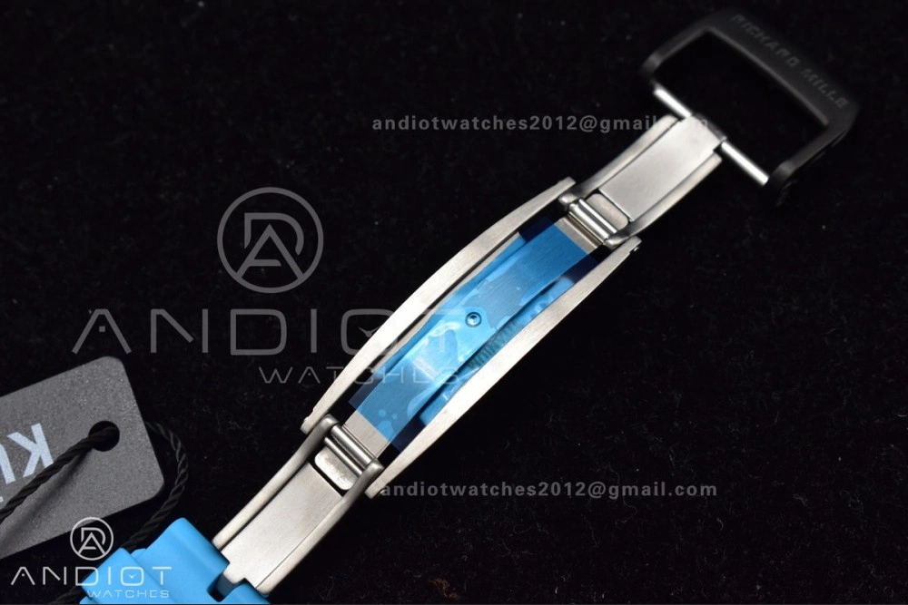 RM035-02 KUF Best Edition Skeleton Dial Red on Blue Rubber Strap MIYOTA8215