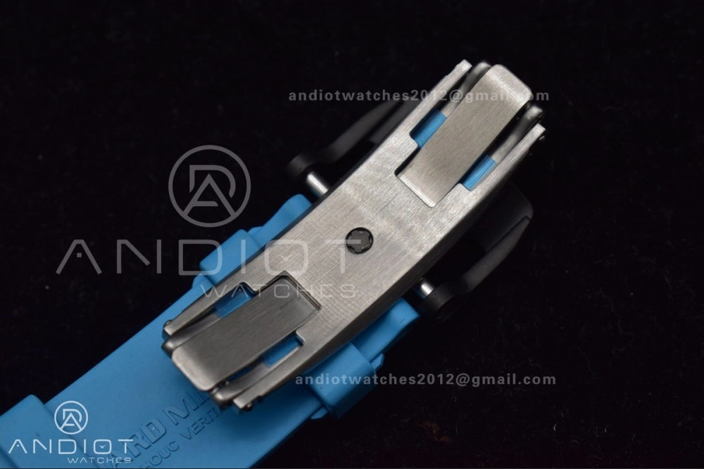 RM035-02 KUF Best Edition Skeleton Dial Red on Blue Rubber Strap MIYOTA8215