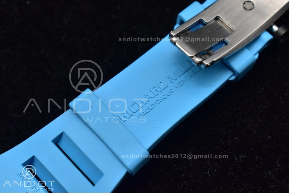 RM035-02 KUF Best Edition Skeleton Dial Red on Blue Rubber Strap MIYOTA8215