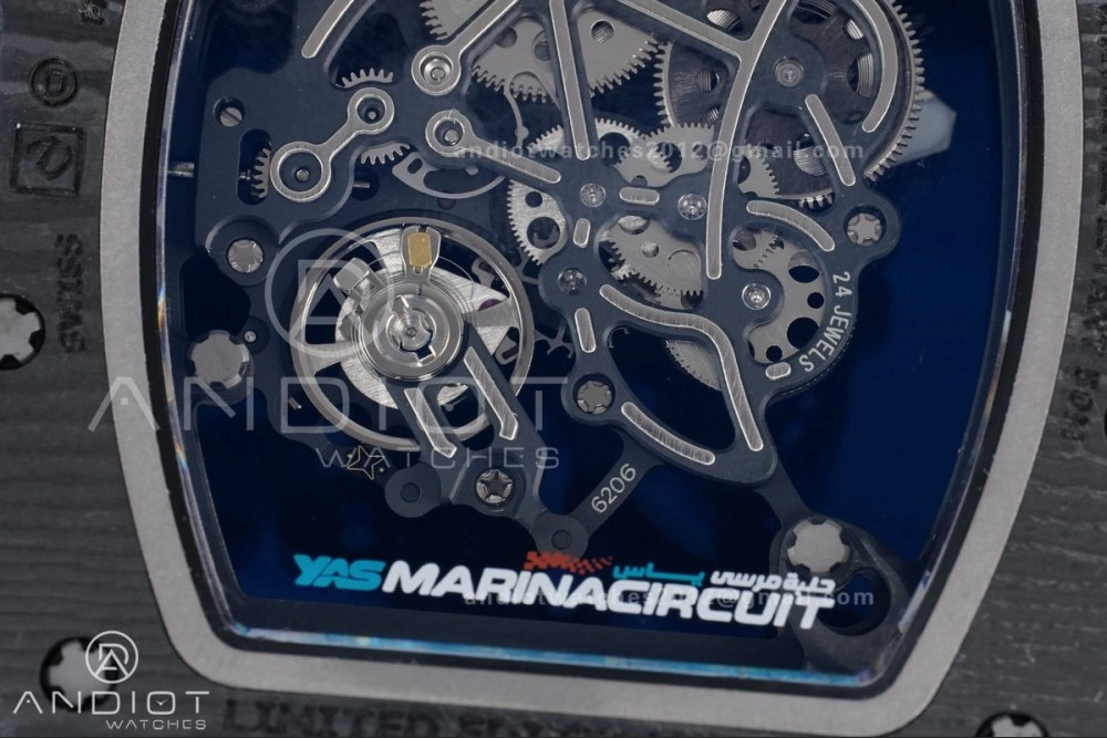 RM055 NTPT APSF 1:1 Best Edition Blue Inner Bezel Blue Crown On Blue Rubber Strap RMUL2 Super Clone