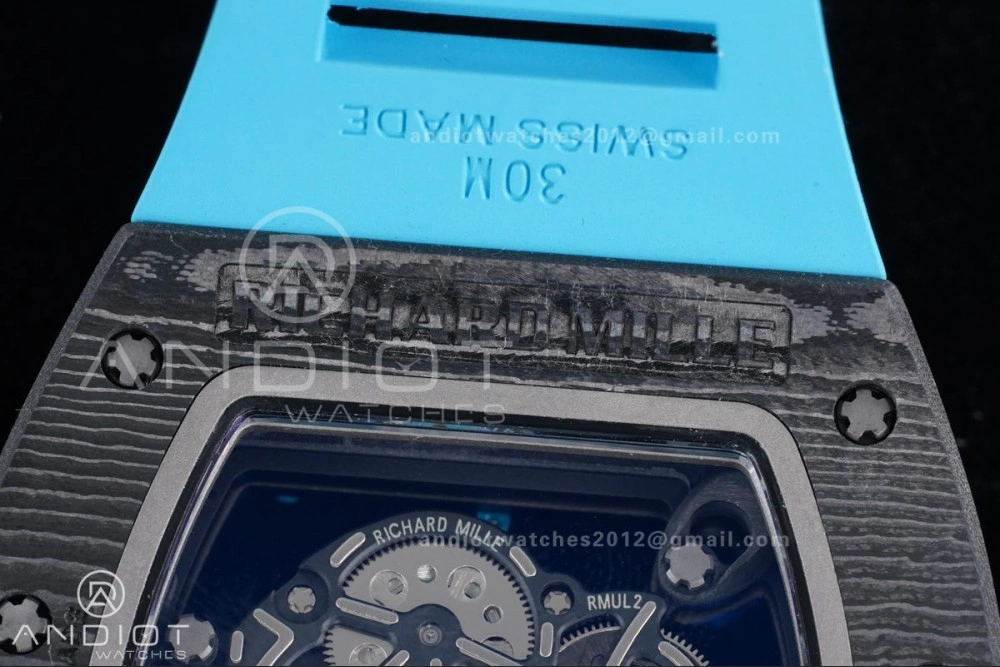 RM055 NTPT APSF 1:1 Best Edition Blue Inner Bezel Blue Crown On Blue Rubber Strap RMUL2 Super Clone