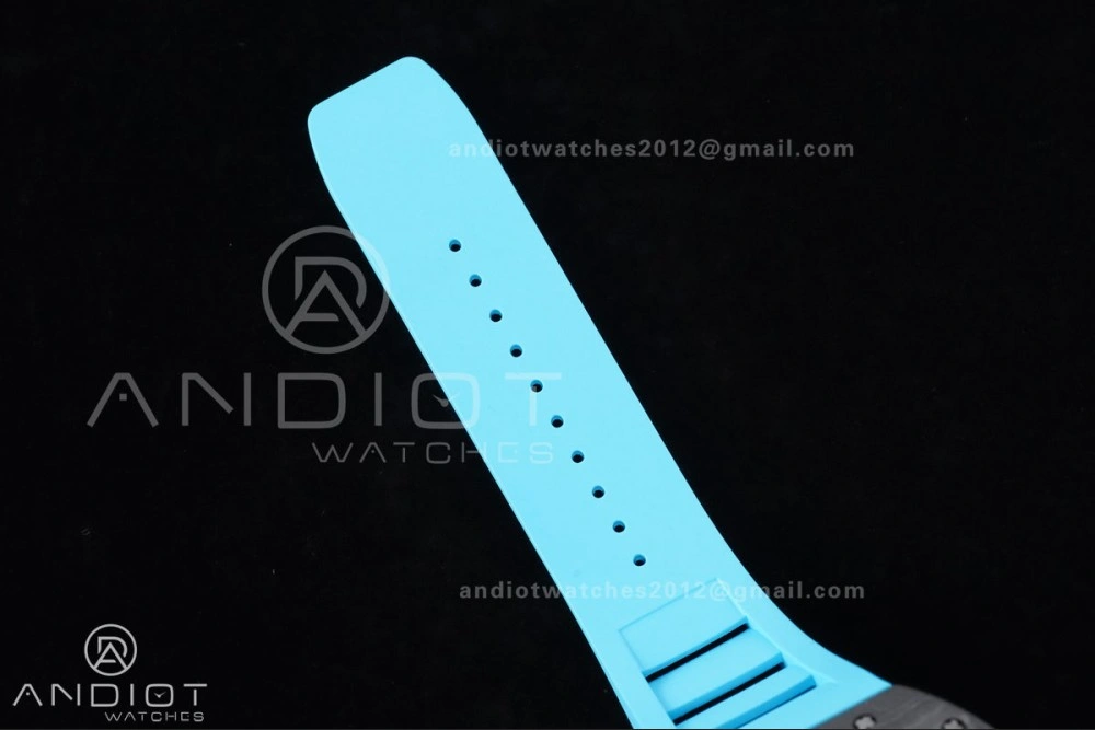 RM055 NTPT APSF 1:1 Best Edition Blue Inner Bezel Blue Crown On Blue Rubber Strap RMUL2 Super Clone