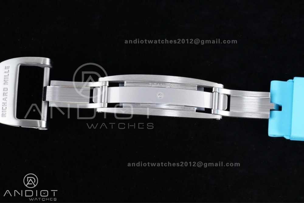 RM055 NTPT APSF 1:1 Best Edition Blue Inner Bezel Blue Crown On Blue Rubber Strap RMUL2 Super Clone