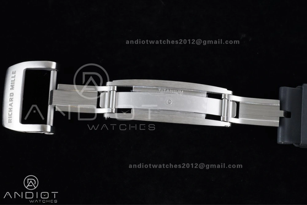 RM055 NTPT APSF 1:1 Best Edition RG Inner Bezel Black Crown On Black Rubber Strap RMUL2 Super Clone