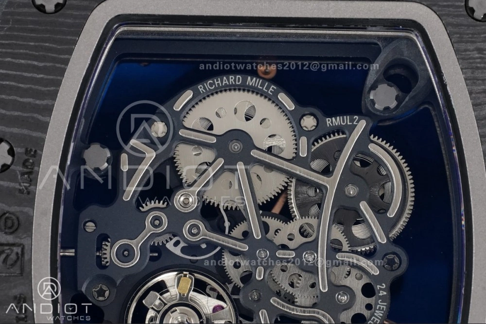 RM055 NTPT APSF 1:1 Best Edition RG Inner Bezel Black Crown On Black Rubber Strap RMUL2 Super Clone