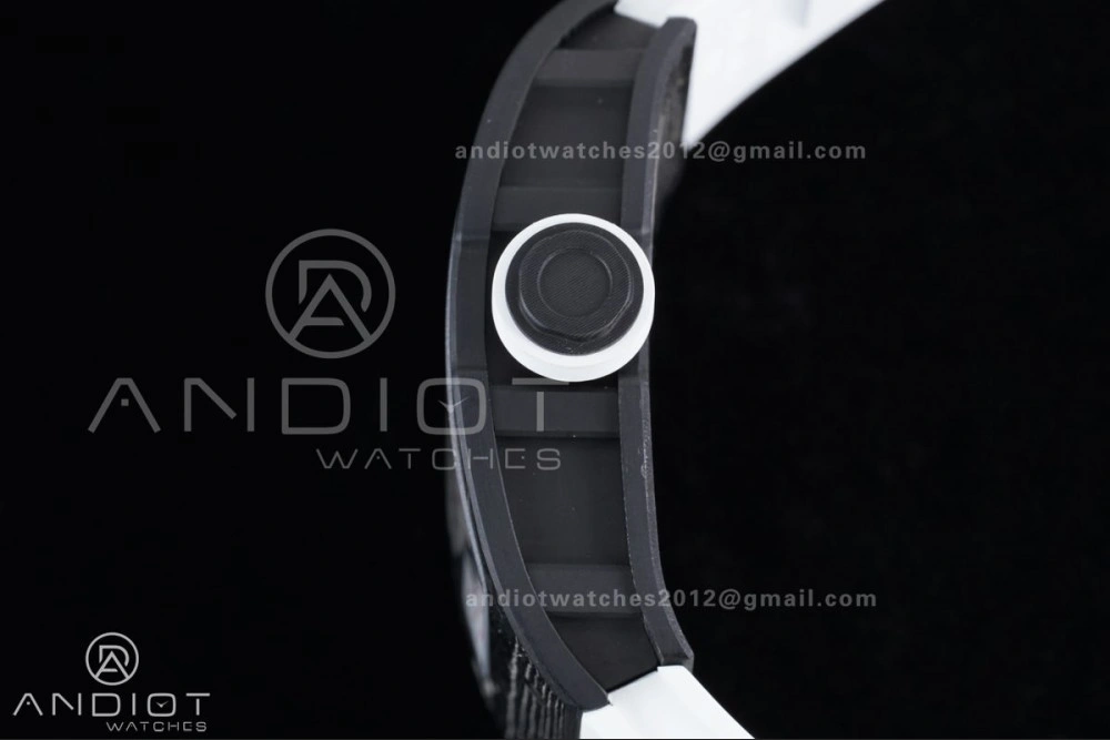 RM055 NTPT APSF 1:1 Best Edition White Bezel Red Crown on Rubber Strap RMUL2 Super Clone