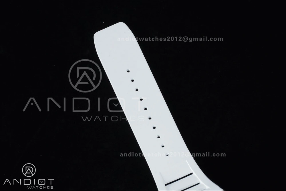 RM055 NTPT APSF 1:1 Best Edition White Bezel Red Crown on Rubber Strap RMUL2 Super Clone