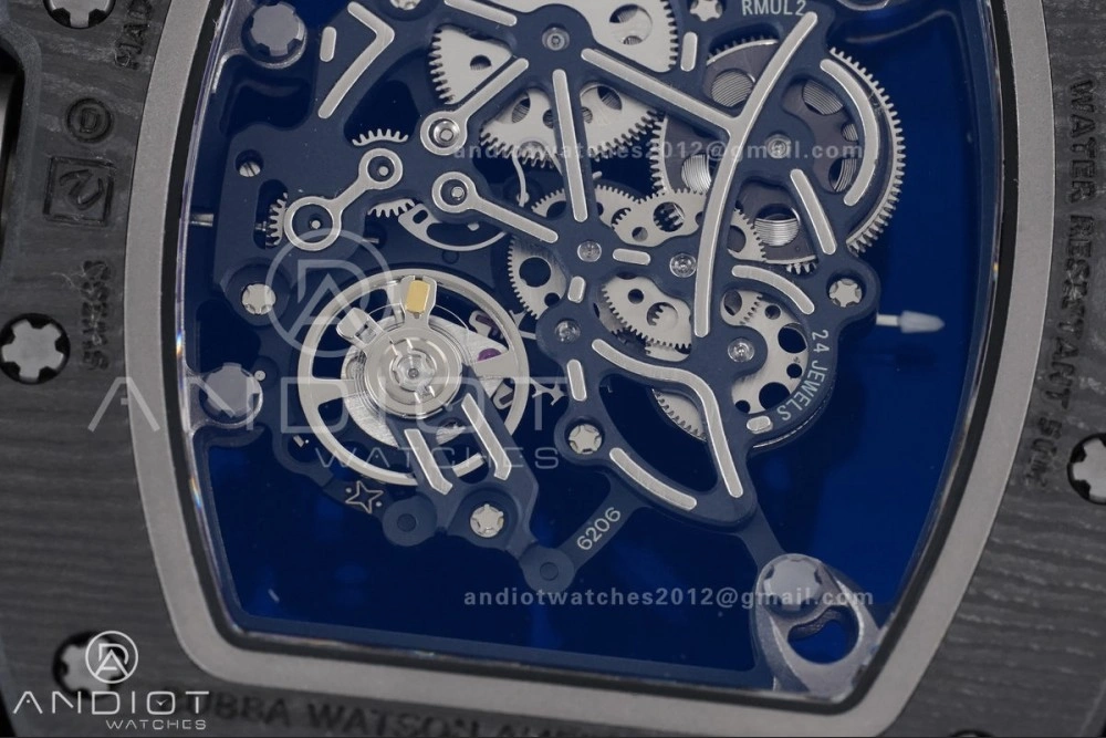 RM055 NTPT Ti APSF 1:1 Best Edition Black Inner Bezel Black Crown on Black Rubber Strap RMUL2 Super Clone