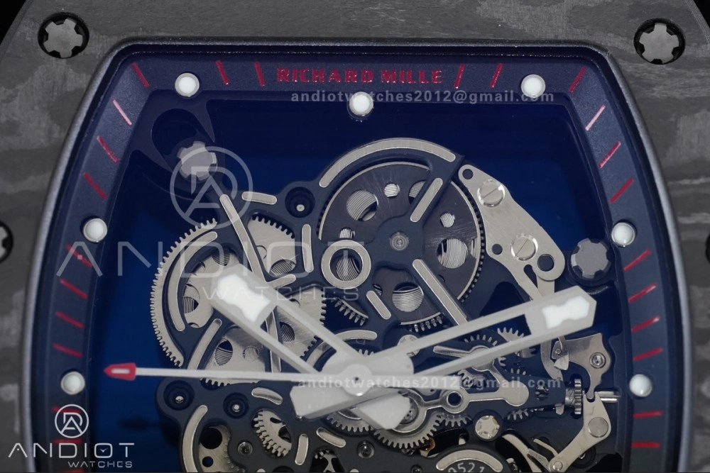 RM055 NTPT Ti APSF 1:1 Best Edition Black Inner Bezel Black Crown on Black Rubber Strap RMUL2 Super Clone