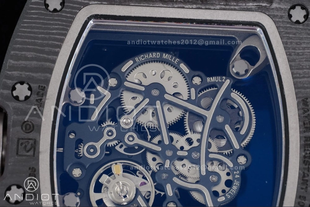 RM055 NTPT Ti APSF 1:1 Best Edition Black Inner Bezel Red Crown On Red Rubber Strap RMUL2 Super Clone