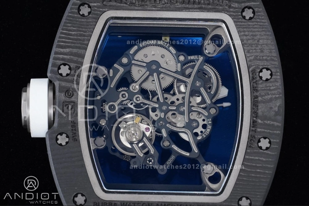 RM055 NTPT Ti APSF 1:1 Best Edition White Inner Bezel White Crown on Rubber Strap RMUL2 Super Clone