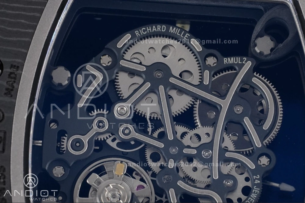 RM055 NTPT Ti APSF 1:1 Best Edition White Inner Bezel White Crown on Rubber Strap RMUL2 Super Clone