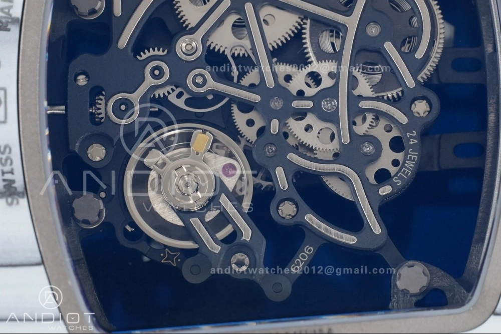 RM061 White Ceramic APSF 1:1 Best Edition on White Rubber Strap RMUL2 Super Clone