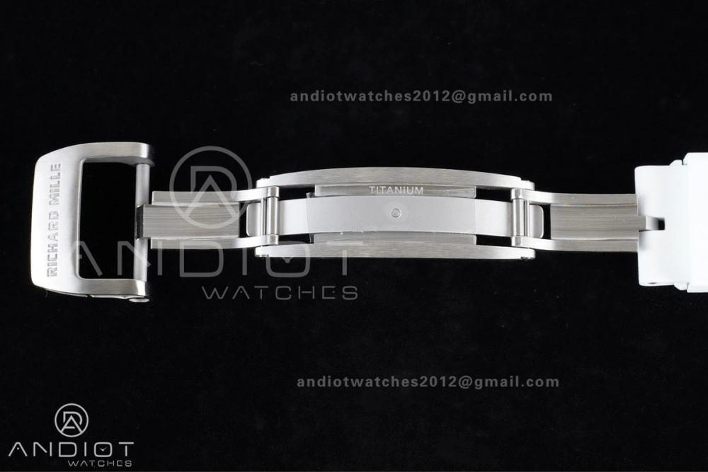 RM061 White Ceramic APSF 1:1 Best Edition on White Rubber Strap RMUL2 Super Clone