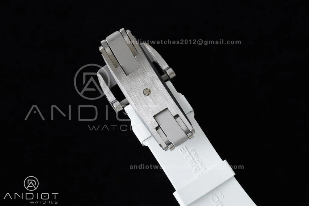 RM061 White Ceramic APSF 1:1 Best Edition on White Rubber Strap RMUL2 Super Clone