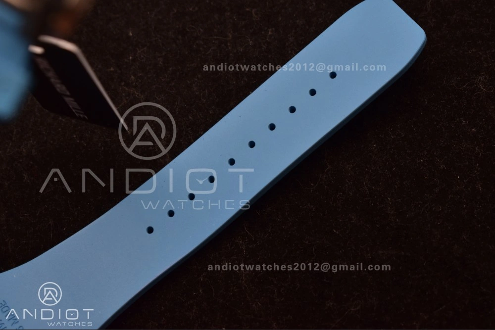 RM56-02 Transparent Tourbillon RMF Best Edition Skeleton Blue Dial on Blue Rubber Strap