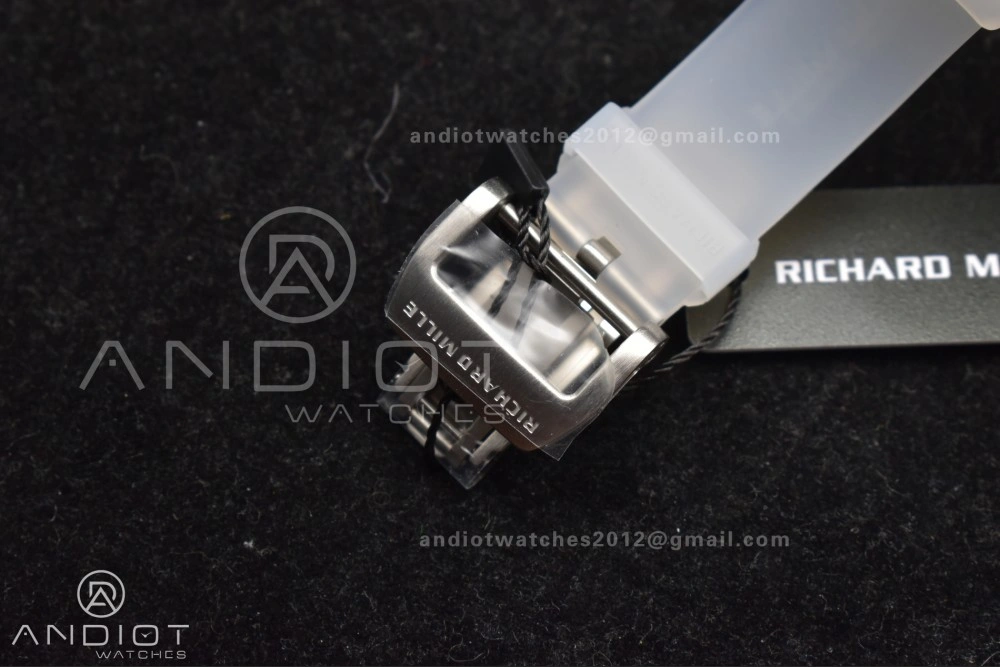 RM56-02 Transparent Tourbillon RMF Best Edition Skeleton White Dial on Transparent Rubber Strap