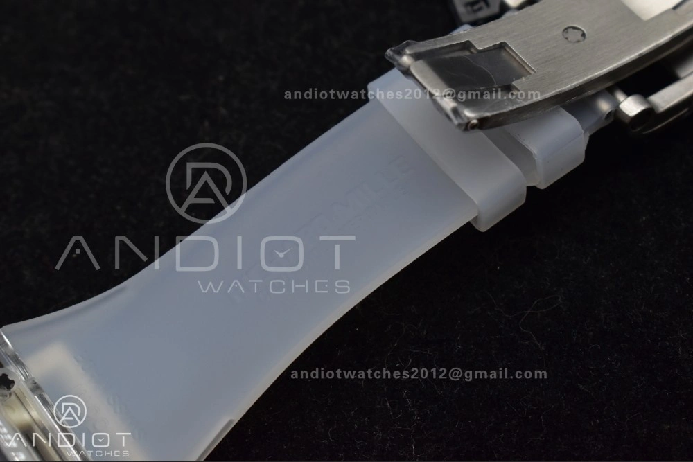 RM56-02 Transparent Tourbillon RMF Best Edition Skeleton White Dial on Transparent Rubber Strap