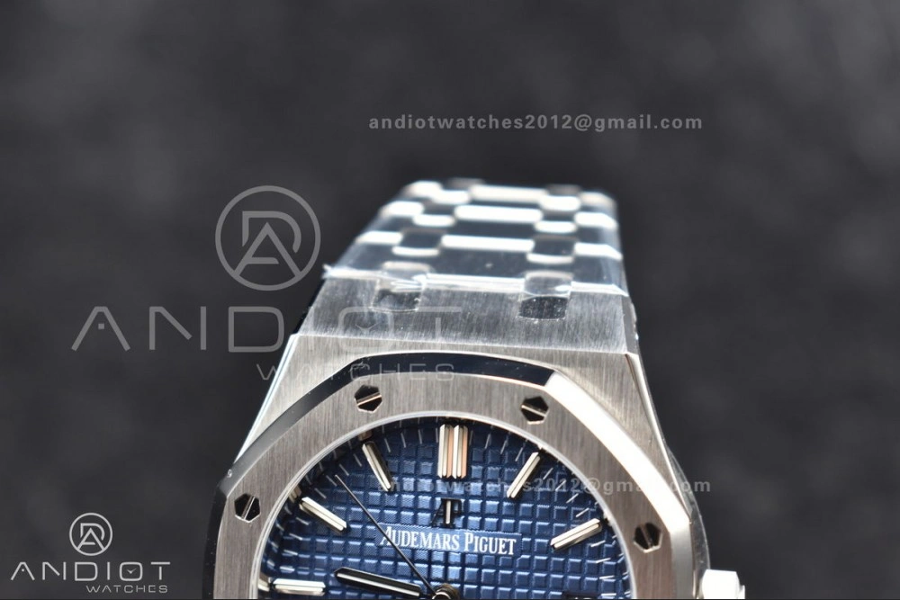 Royal Oak 37mm 15450 SS ZF 1:1 Best Edition Blue Textured Dial on SS Bracelet SA3120 Super Clone