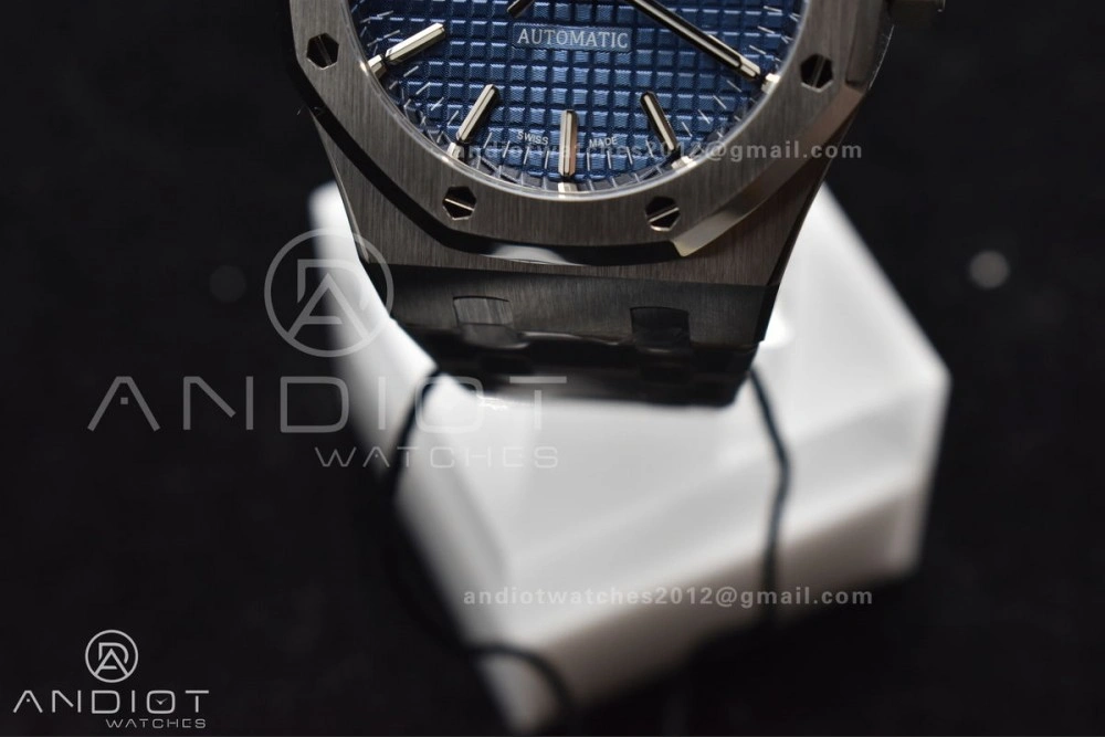 Royal Oak 37mm 15450 SS ZF 1:1 Best Edition Blue Textured Dial on SS Bracelet SA3120 Super Clone